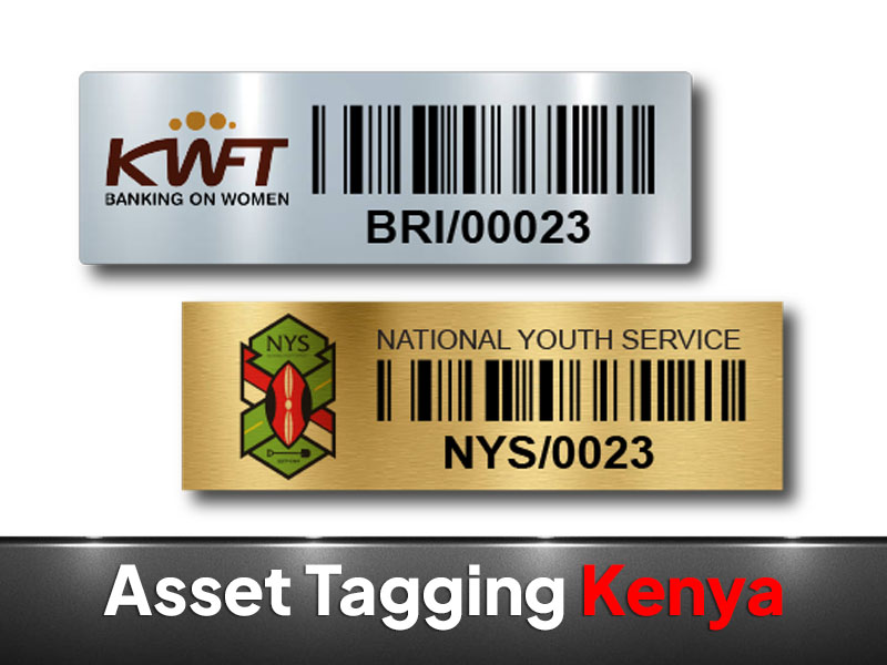 Barcode Asset Tags printing and branding in Nairobi by VS Kenya Designs