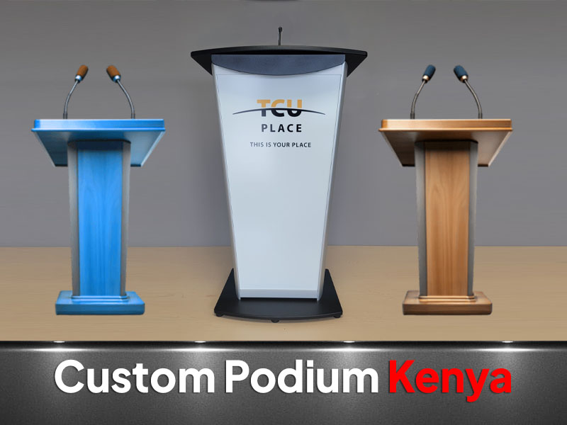 Event Podium Branding printing and branding in Nairobi by VS Kenya Designs