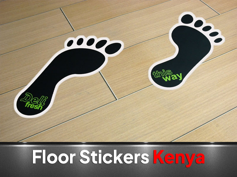 Floor Stickers printing and branding in Nairobi by VS Kenya Designs