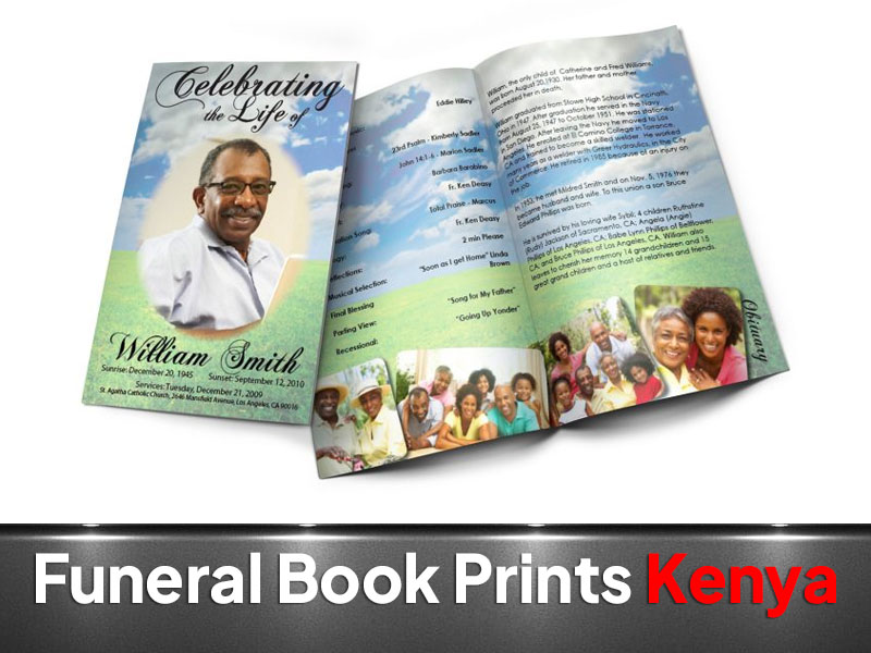 Funeral Programs printing and branding in Nairobi by VS Kenya Designs