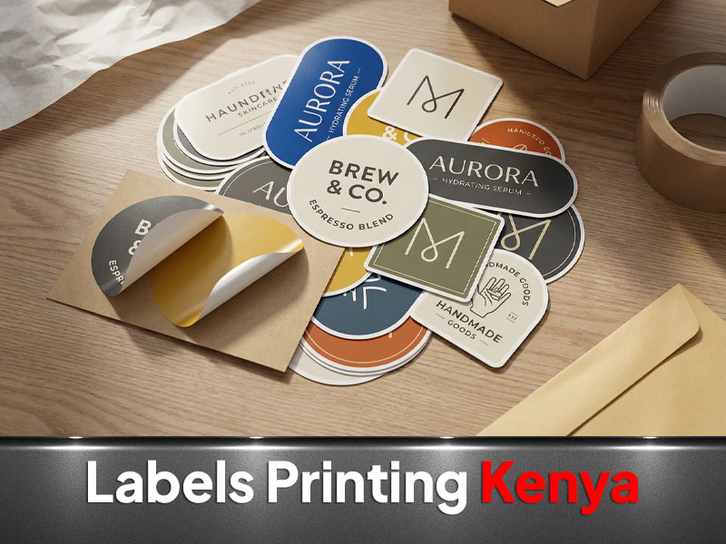 Label Stickers printing and branding in Nairobi by VS Kenya Designs