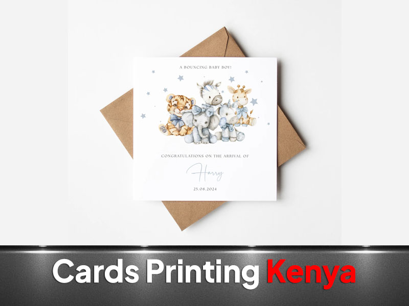 New Baby Cards printing and branding in Nairobi by VS Kenya Designs