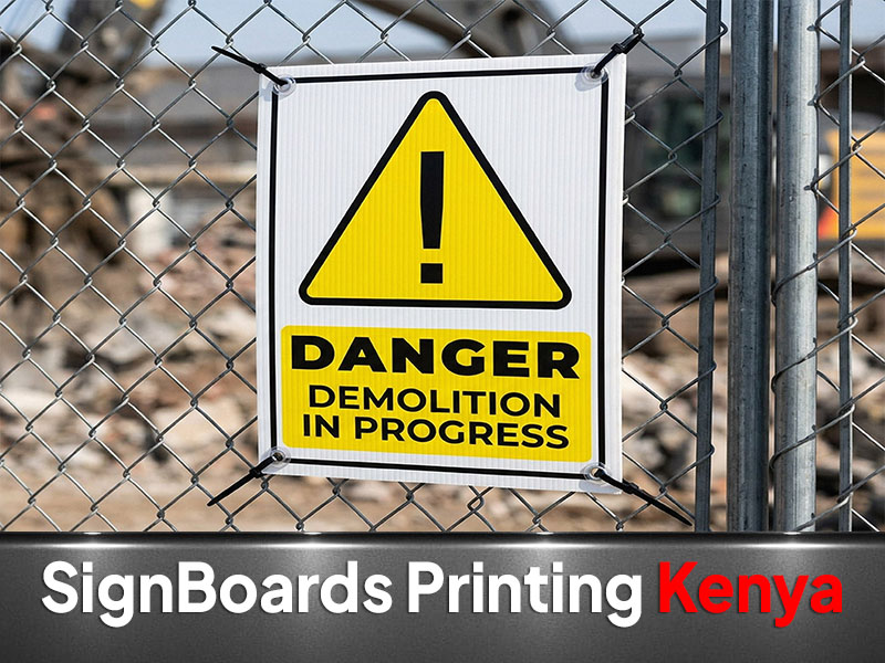 Rigid Sign Boards printing and branding in Nairobi by VS Kenya Designs