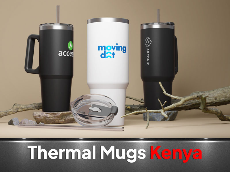 Thermal Travel Mugs printing and branding in Nairobi by VS Kenya Designs